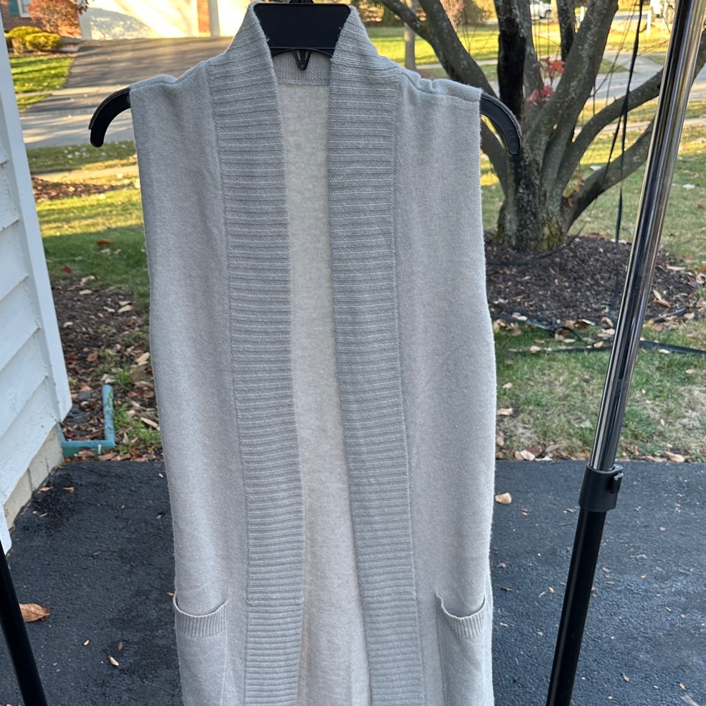 100% Cashmere Chic Open Front Cardigan with pockets